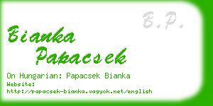 bianka papacsek business card